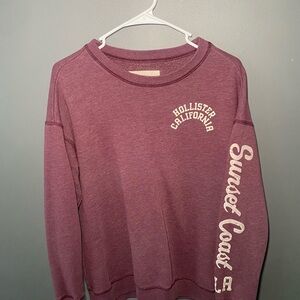 Hollister Women's Sunset Coast Crewneck in Plum